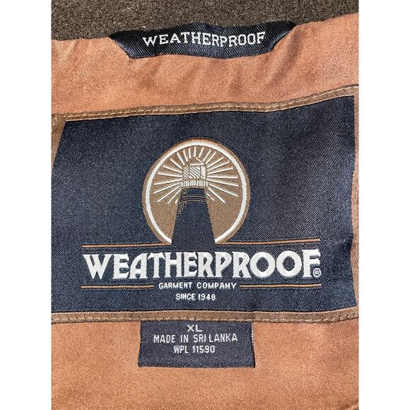 Weatherproof Bomber Jacket - Faux Suede Quilt Lined w/ Hood - Men's Size‎ XL - Picture 7 of 11